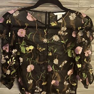 H&M Floral Top Size 10